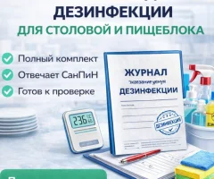 Журнал проведения дезинфекции для столовой и пищеблока
